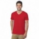 Bayside BA5025 Unisex 4.2 oz., Fine Jersey V-Neck T-Shirt