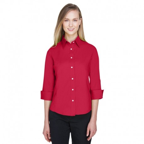 Devon & Jones DP625W Ladies Perfect Fit 3/4-Sleeve Stretch Poplin Blouse