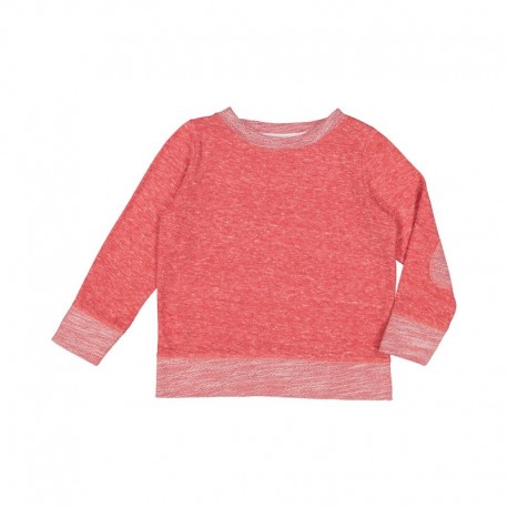 Rabbit Skins RS3379 Toddler Harborside Melange French Terry Crewneck with Elbow Patches