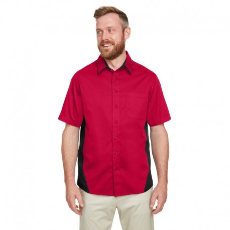 Harriton M586T Men's Tall Flash IL Colorblock Short Sleeve Shirt