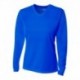 A4 NW3255 Ladies Birds-Eye Mesh Long Sleeve V-Neck T-Shirt