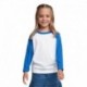 Next Level Apparel 3352 Youth CVC 3/4-Sleeve Raglan