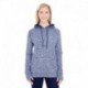 J America JA8616 Ladies Cosmic Contrast Fleece Hooded Sweatshirt