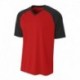 A4 NB3373 Youth Polyester V-Neck Strike Jersey with Contrast Sleeves