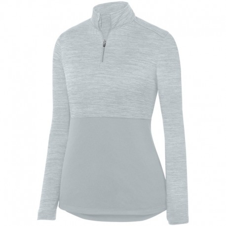 Augusta Sportswear 2909 Ladies Shadow Tonal Heather Quarter-Zip Pullover