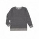 LAT 6965 Adult Harborside Melange French Terry Crewneck with Elbow Patches