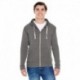 J America JA8872 Adult Triblend Full-Zip Fleece Hooded Sweatshirt