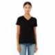 Bella + Canvas 6405CVC Ladies Relaxed Heather CVC Jersey V-Neck T-Shirt