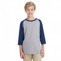 Gildan G570B Youth Heavy Cotton 3/4-Raglan Sleeve T-Shirt