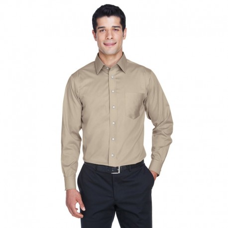 Devon & Jones DG530 Men's Crown Collection Solid Stretch Twill Woven Shirt