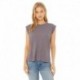 Bella + Canvas 8804 Ladies Flowy Muscle T-Shirt with Rolled Cuff