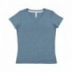 LAT 3591 Ladies V-Neck Harborside Melange Jersey T-Shirt