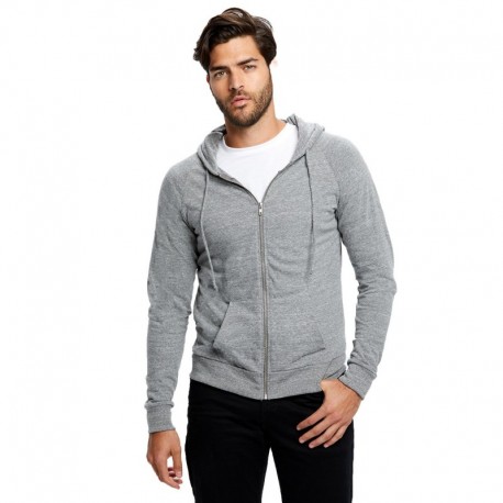 US Blanks US655 Unisex 4.9 oz. Long-Sleeve Zip Hoodie