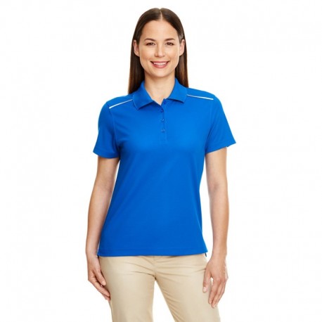 Core365 78181R Ladies Radiant Performance Pique Polo with Reflective Piping