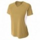 A4 NW3223 Ladies Color Block Performance V-Neck T-Shirt