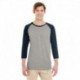 Jerzees 601RR Adult TRI-BLEND Baseball Raglan