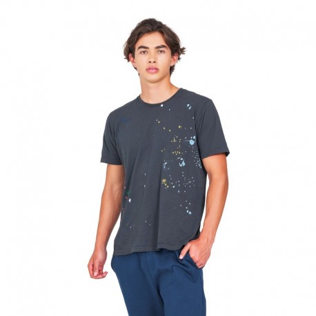 US Blanks US4004 Unisex Made in USA Garment Dye Paint Splatter T-Shirt