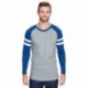 LAT 6934 Men's Gameday Mash-Up Long Sleeve Fine Jersey T-Shirt