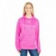 J America JA8662 Ladies Odyssey Striped Poly Fleece Lapover Hood