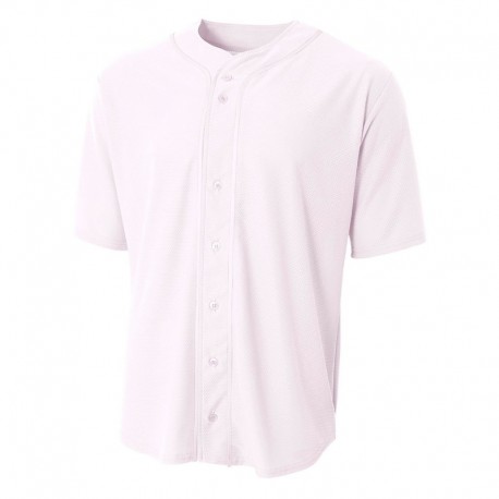 A4 NB4184 Youth Short Sleeve Full Button Baseball Jersey