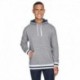 J America JA8701 Adult Peppered Fleece Lapover Hooded Sweatshirt