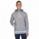 J America JA8701 Adult Peppered Fleece Lapover Hooded Sweatshirt