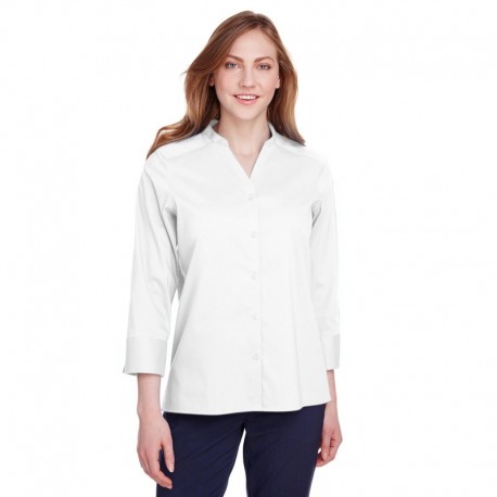 Devon & Jones DG560W Ladies Crown Collection Stretch Broadcloth 3/4 Sleeve Blouse