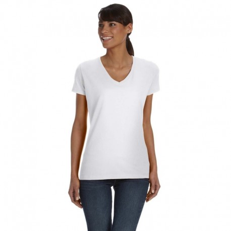 Fruit of the Loom L39VR Ladies HD Cotton V-Neck T-Shirt