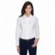 Harriton M600W Ladies Long-Sleeve Oxford with Stain-Release