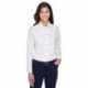 Harriton M500W Ladies Easy Blend Long-Sleeve Twill Shirt with Stain-Release