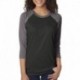 Next Level Apparel 6051 Unisex Triblend 3/4-Sleeve Raglan