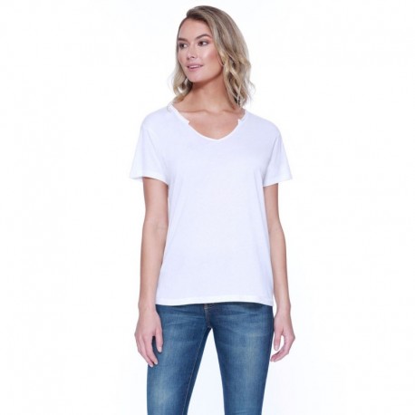 StarTee ST1823 Ladies Cotton/Modal Open V-Neck T-Shirt