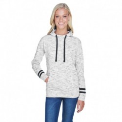 J America JA8674 Ladies Melange Scuba Neck Sweatshirt