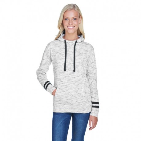 J America JA8674 Ladies Melange Scuba Neck Sweatshirt