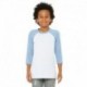 Bella + Canvas 3200Y Youth 3/4-Sleeve Baseball T-Shirt