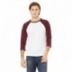 Bella + Canvas 3200 Unisex 3/4-Sleeve Baseball T-Shirt