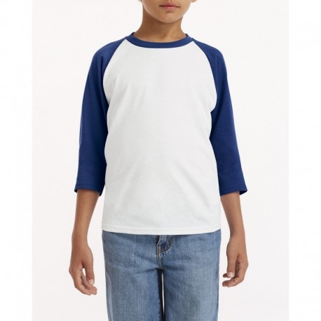 Gildan G570B Youth Heavy Cotton 3/4-Raglan Sleeve T-Shirt