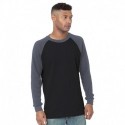 Bayside 8211 Men's Heavyweight Waffle Knit Thermal Raglan