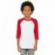 Bella + Canvas 3200Y Youth 3/4-Sleeve Baseball T-Shirt