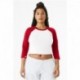 Bella + Canvas 1200 Ladies Micro Ribbed 3/4 Raglan Baby Tee