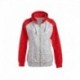 J America JA8679 Ladies Melange Fleece 2-Tone Full-Zip Hooded Sweatshirt