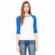 Bella + Canvas B2000 Ladies Baby Rib 3/4-Sleeve Contrast Raglan T-Shirt