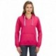 J America JA8836 Ladies Sydney Brushed V-Neck Hooded Sweatshirt