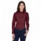 Harriton M500W Ladies Easy Blend Long-Sleeve Twill Shirt with Stain-Release