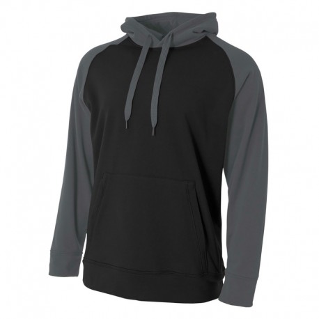 A4 N4234 Men's Color Block Tech Fleece Hoodie