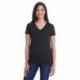 Threadfast Apparel 252RV Ladies Invisible Stripe V-Neck T-Shirt