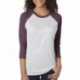 Next Level Apparel 6051 Unisex Triblend 3/4-Sleeve Raglan