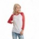 Next Level Apparel 6051 Unisex Triblend 3/4-Sleeve Raglan