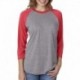 Next Level Apparel 6051 Unisex Triblend 3/4-Sleeve Raglan