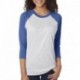 Next Level Apparel 6051 Unisex Triblend 3/4-Sleeve Raglan